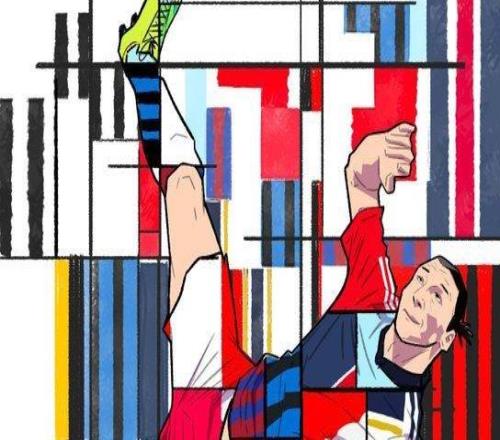 法甲官方為伊布慶生，配圖中伊布的球衣由數(shù)支球隊(duì)元素組成